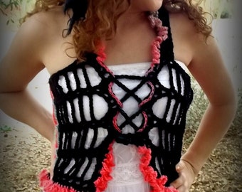 Hand Made Crochet Vest, Mandalas, Waist Coats, Vests, Renaissnace Clothing, Summer Vests,  Beach Clothes, SCA Clothing, Medieval Vests, Vest