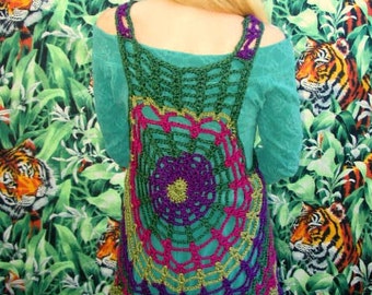 Choose Your Own Color Spider Web Mandala Vest  Dress SCA Tunic