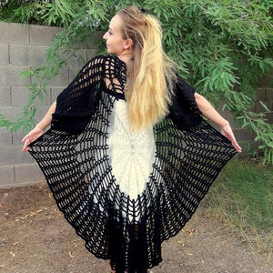 Raven Wings Spiderweb Mandala Tunic Vest and Gauntlets 3 Crochet PATTERNS image 1