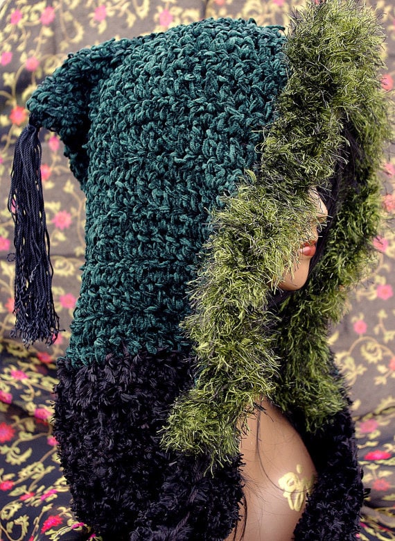 Renaissance Medieval Hood Crochet PATTERN Etsy Set the middle ages crochet hat cloche and scarf women gift