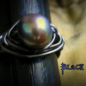 The Coveted Rare Black Pearl Ring, Choose Your Size,  The Black Pearl, Black Pearl Ring, Pearl Ring, Pirate Ring, Pirate Jewelry