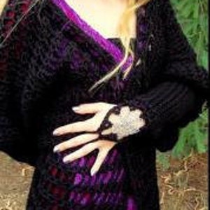 Stevie Nicks Raven Wings Spiderweb Mandala Tunic Vest and Gauntlets 3 Crochet PATTERNS image 3