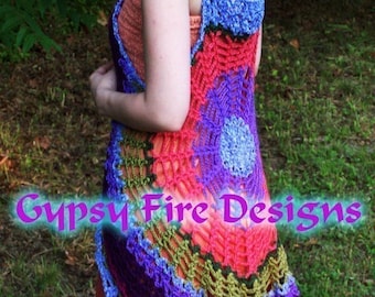 Spider Web Mandala Vest  Dress PATTERN Make your own