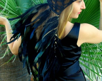 Stevie Nicks Rhiannon Replica Feathered Hat Elige tu color