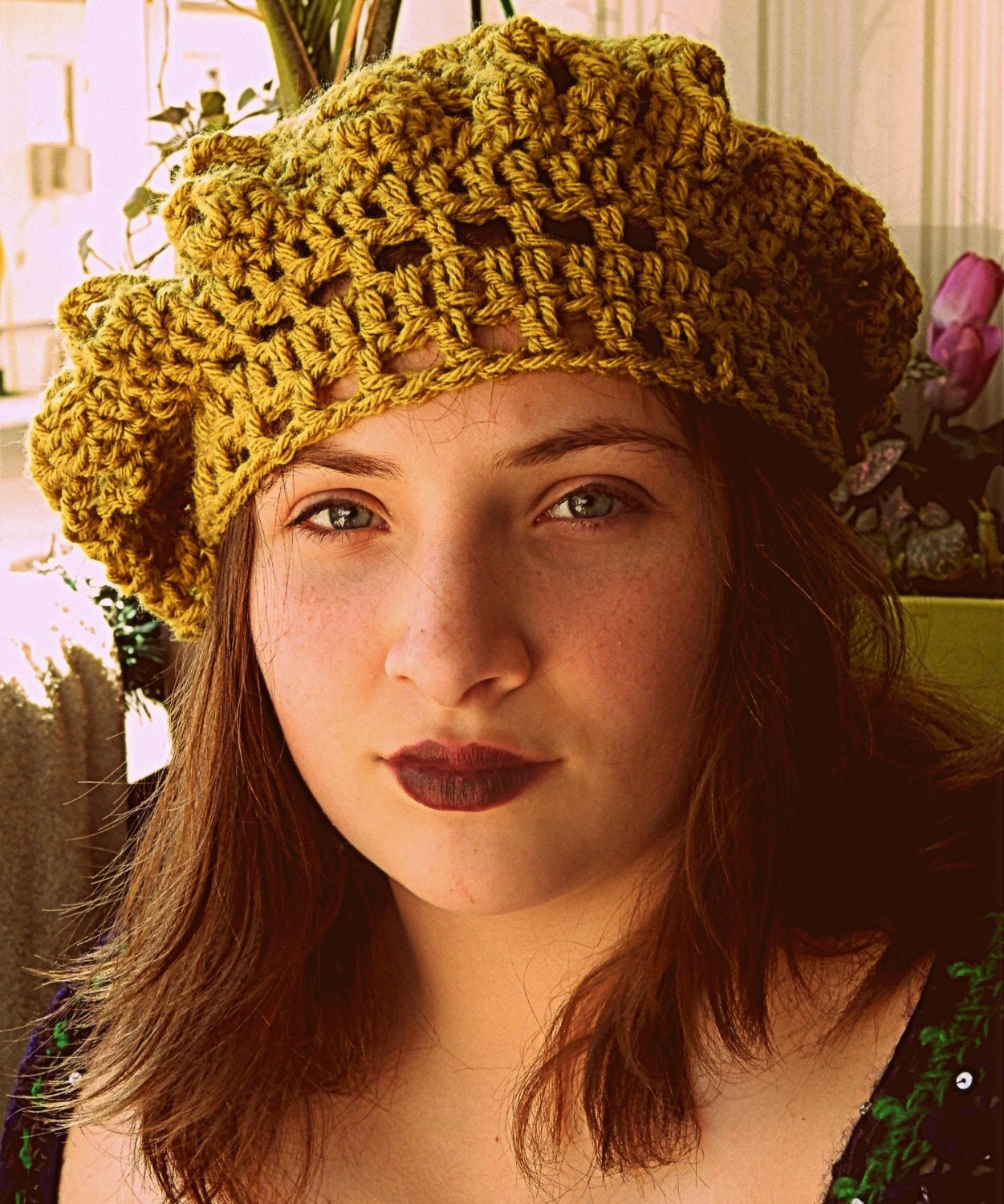 Custom Crochet Beret: Floppy Tam Hat, Stevie Style