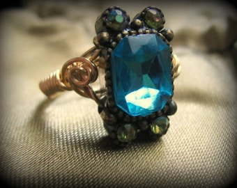 Vintage Piece Ring, Blue Stone Ring, Custom Made Rings, Vintage Jewelry, Vintage Stones, Vintage Gifts, Vintage Jewelry