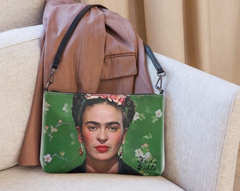 Frida Kahlo Crossbody Bag, Wearable Art, Frida Kahlo Handbag, Frida Kahlo Purse, Quality Frida Kahlo Bag, Artist Handbag, Crossbody Bag