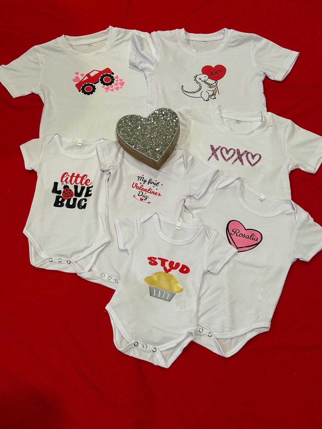 Personalized Valentines Clothing Baby Valentines Bodysuits Toddler ...
