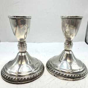 Weighted Sterling Silver Candle Holder - Etsy