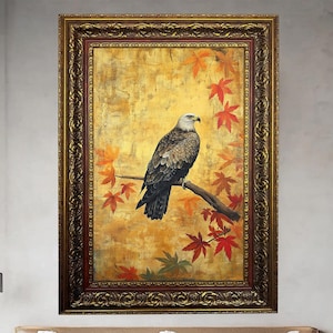 Eagle Art Print: Abstract Bird Painting, Nature Home Decor
