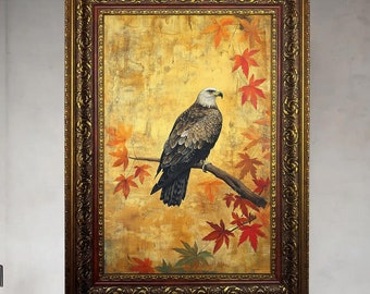 Eagle Art Print: Abstract Bird Painting, Nature Home Decor