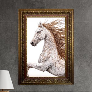 Horse Art Canvas, Abstract Horse Art, Equestrian Wall Art, Contemporary art, Equestrian Art Print, Horse Gifts for Women, Horse Wall Decor