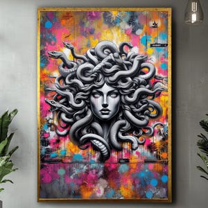 Medusa Canvas Art Print: Greek Mythology, Woman with Snake Head