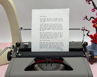 Custom Love Letter, Wax Sealed Poem, Handmade Cotton Paper, Valentines Day Gift