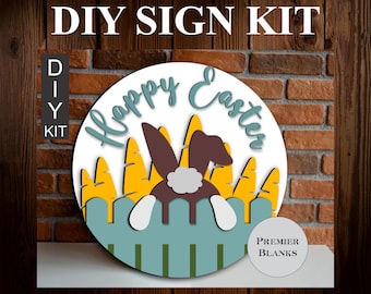 Unfinished Wood Sign DIY Kit. Easter Sign. Door Hanger, Porch sign, Wood kit, Paint your own, DIY kit