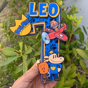 Dog Man 3D Letter – Personalized Name & Initial – Handmade Party Decoration, dogman decor, dogman birthday