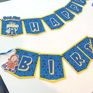 Handmade Dogman Banner: Cardstock Party Decoration