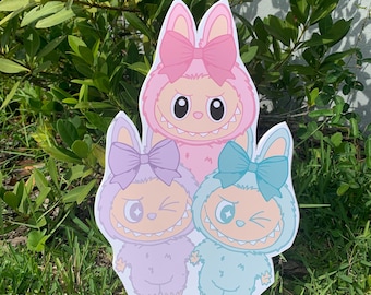 Labubu props, labubu cutout, Labubu Foam Board Cutout – Handmade Party Decoration | Cute Character Standee for Events, Birthdays & Room