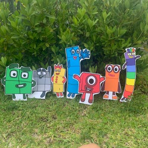 Large Number blocks cutout  Foam Board Cutout – Number blocks  Party Decoration, Number blocks Character Standee for Events, Number blocks