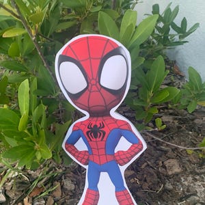 Spider Foam Board Cutout: Party Decor, Photo Prop, Spiderman, spidey, spider party, Spider decoration, Spider backdrop, Spider centerpiece