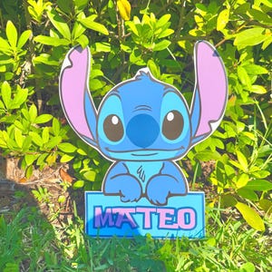 Stitch name sign Foam Board Standee Lilo & Stitch Party Decor, Stitch cutout,Stitch birthday decoration,Stitch backdrop