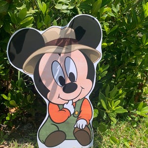 Mickey safari , Mickey safari cutout , Mickey Foam Board Cutout – Handmade Party Decoration | mickey safari Standee for Events, Birthdays