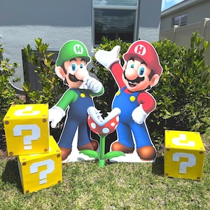 Handmade Super Mario Foam Board Cutout: Party Decoration
