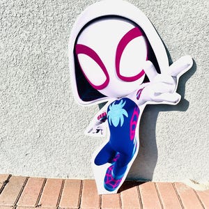 Ghost Spider Foam Board Cutout: Spidey Party Decoration