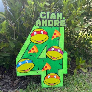 Personalisierte Schildkröte Pinata: Ninja Party Dekoration