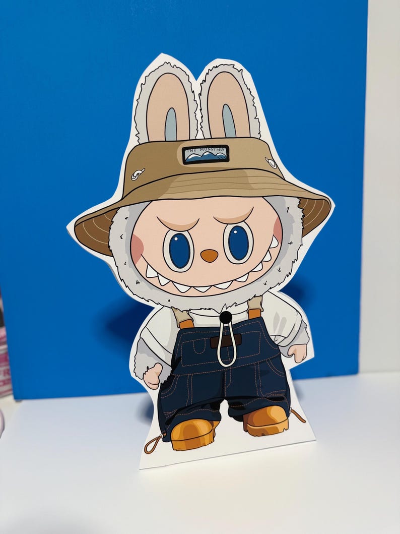 Accesorios para niño Labubu, recorte de Labubu, recorte de tablero de ...