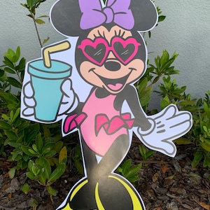 Minnie Mouse Summer Pool Party Foam Board Cutout: Handmade Party Decor