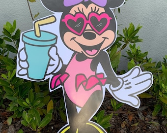 Minnie props, minni summer cutout, Minnie Foam Board Cutout – Minnie  Party Decoration | Cute Character Standee for Events, Minnie summer