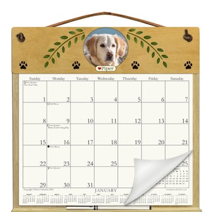 Personalized Pet Dog Calendar filled with the rest of 2025 and 2026 calendars and includes an order form for 2027.