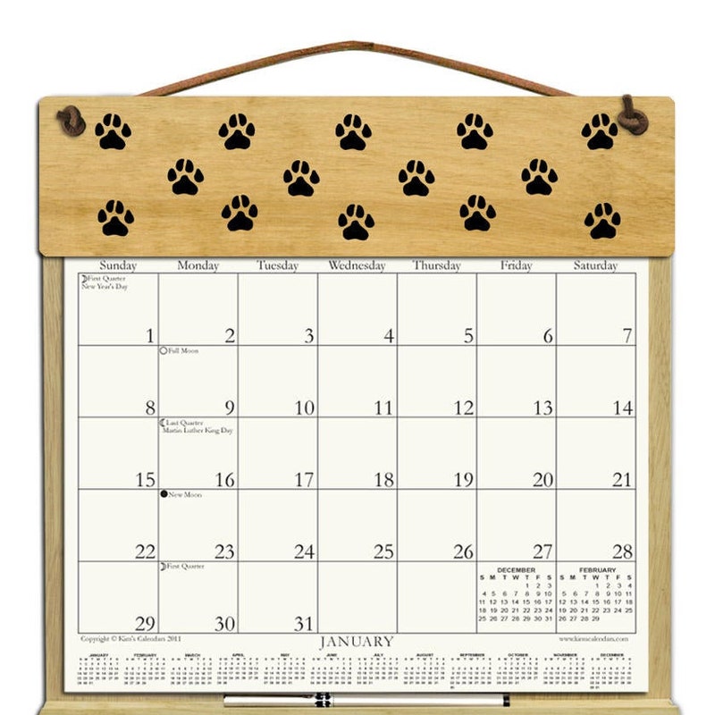 The Paw Print Calendar 2025 Etsy