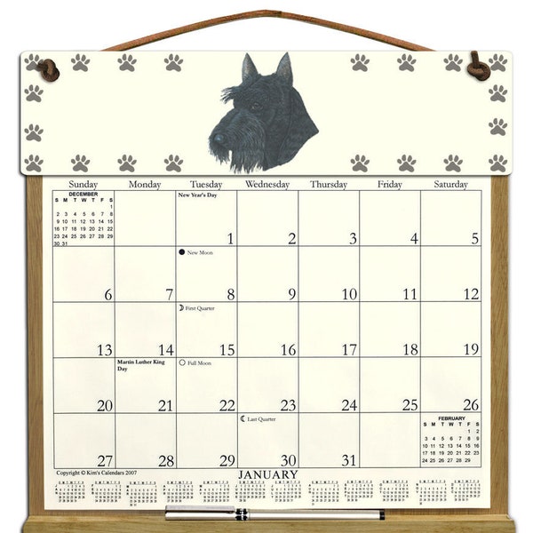 Calendar Scottish Terrier Etsy