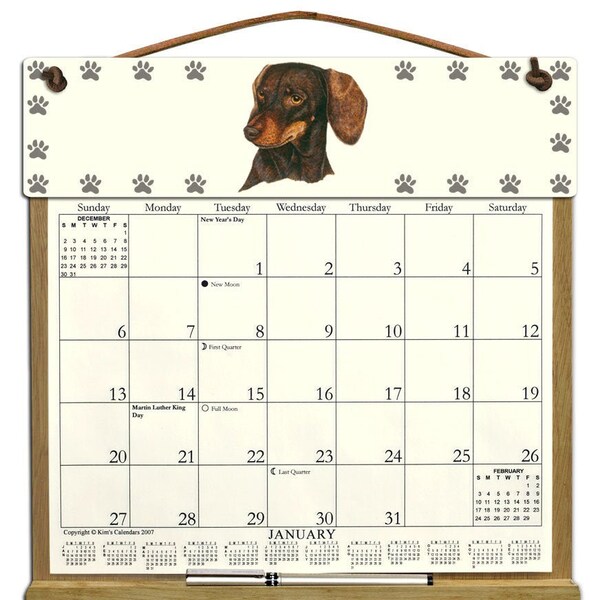 Dachshund Calendar Etsy