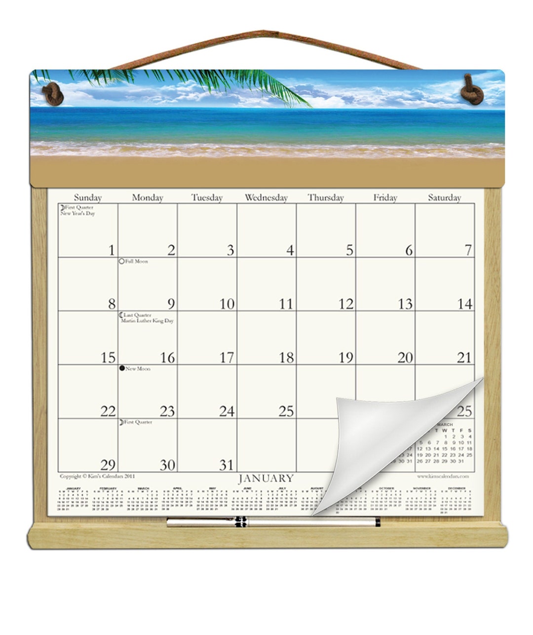 Wooden Calendar Holder Filled With the Rest of 2025 and 2026 Calendars ...