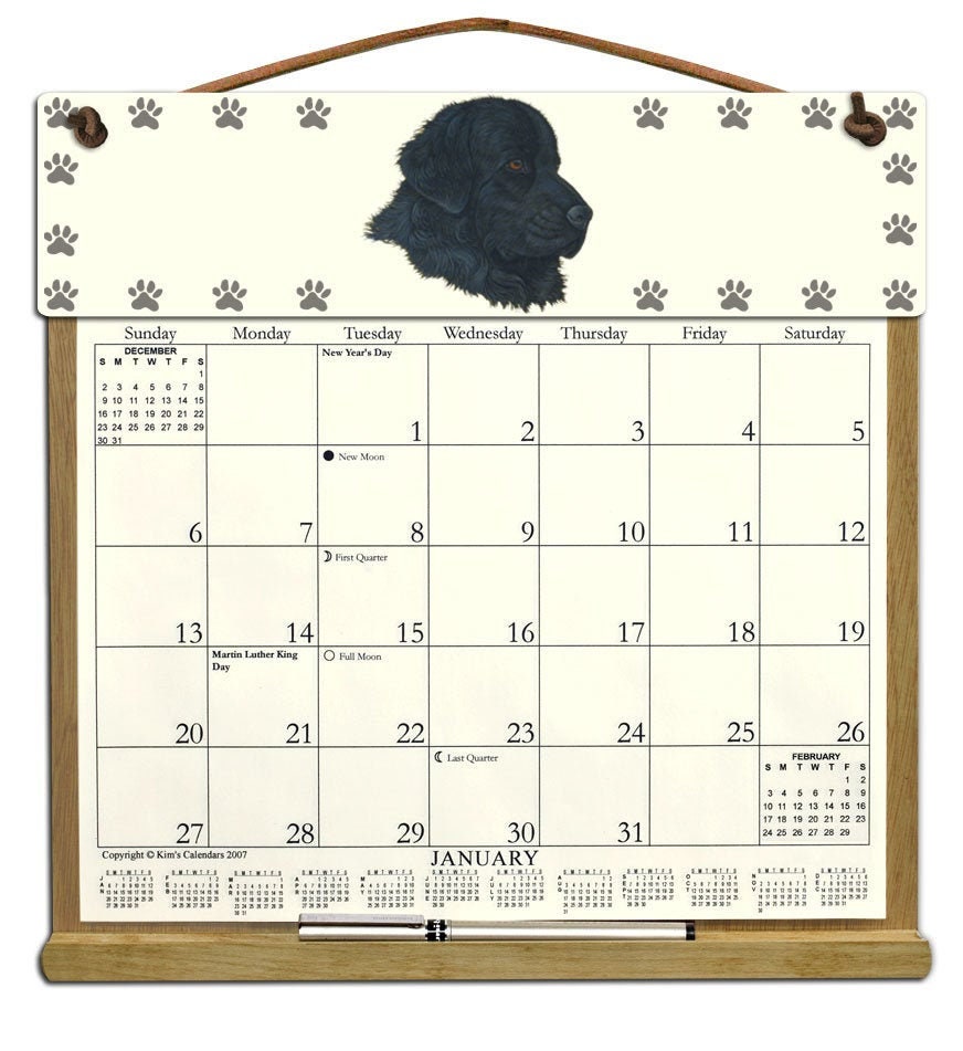 Calendrier Terre Neuve 2023 Le Titulaire Du Calendrier De Terre-Neuve Rempli Dun | Etsy France