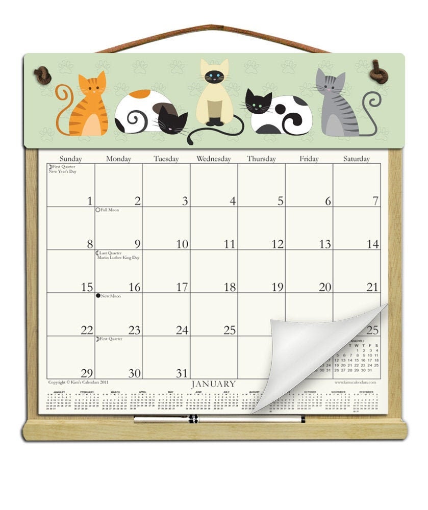 2023 CALENDAR Wooden Calendar Holder Filled With 2022 and - Etsy