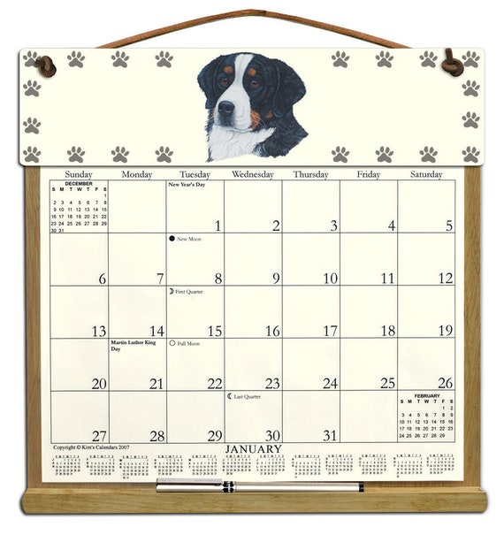 bernese mountain dog calendar