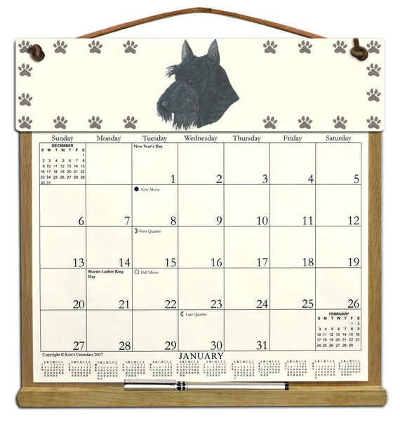 Just Scotties 2025 Wall Calendar Printable cassi nalani