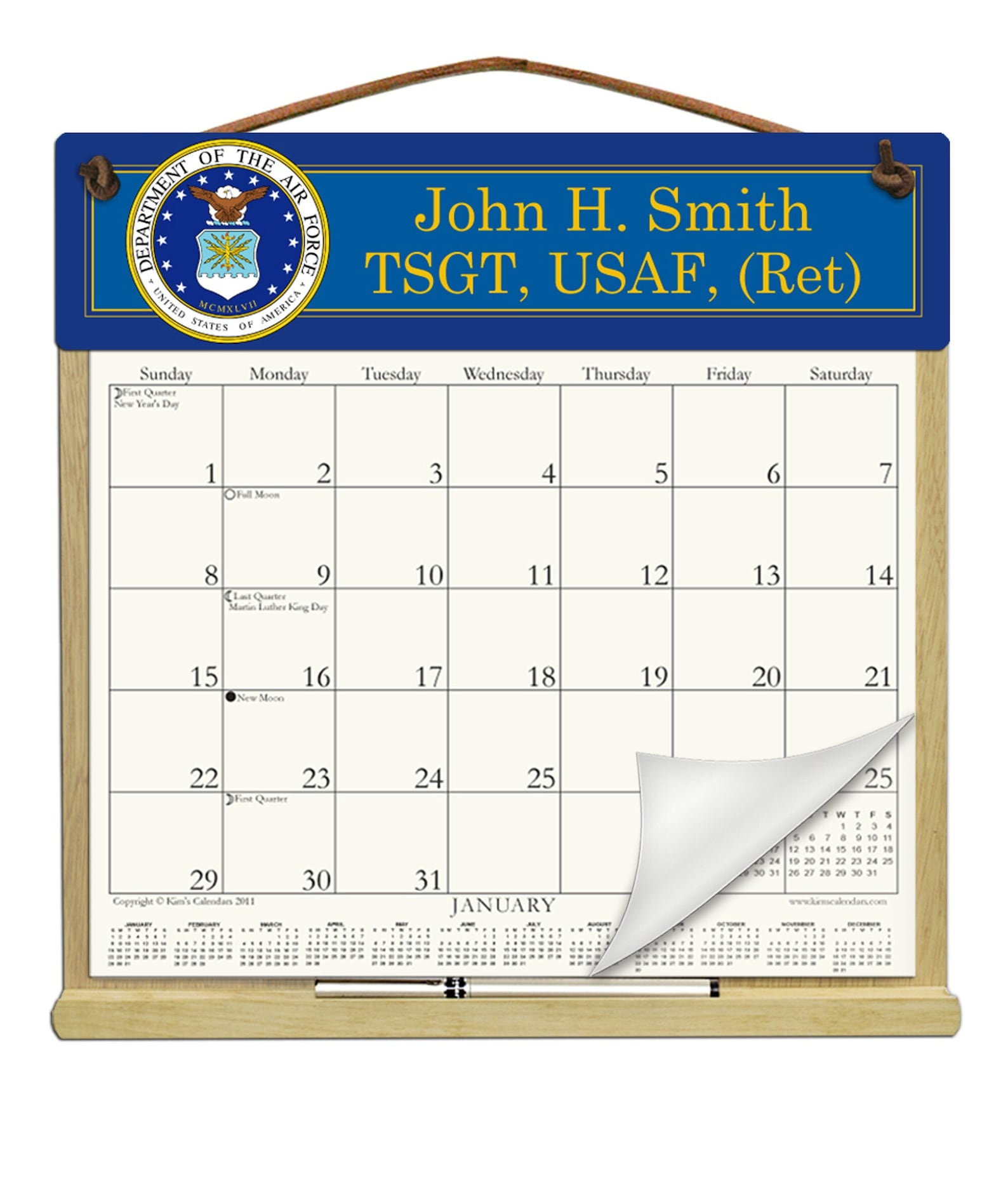 2023 CALENDAR Personalized U S AIR FORCE Calendar Filled Etsy