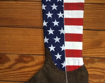 Muster: Cowboy Boot Christmas Stocking PDF Schnittmuster, Ol' Glory (2020)