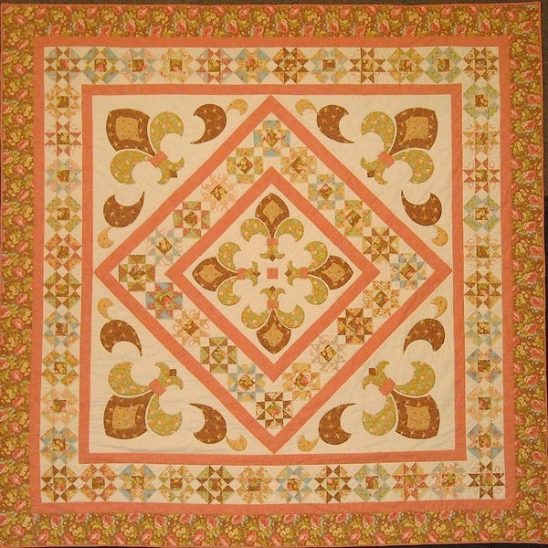 Springtime in Paris Medallion Queen-sized PDF Quilt Pattern