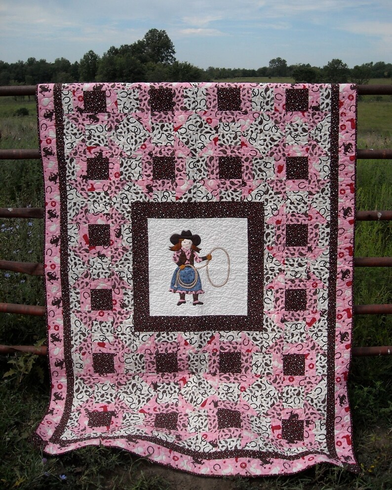 Lil Cowpokes Cowgirl Cowboy Quilt Pattern Etsy