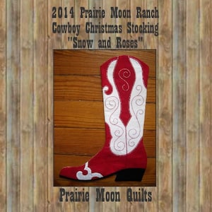 Cowboy Boot Christmas Stocking Pattern, 2014 PDF version