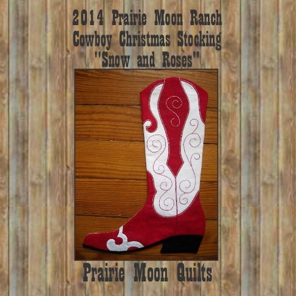 Cowboy Boot Christmas Stocking Pattern, 2014 PDF version