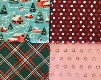 Christmas Fat Quarter Fabric bundle, 1 yard