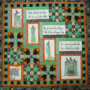 The Three Witches Halloween Quilt Pattern, PDF version