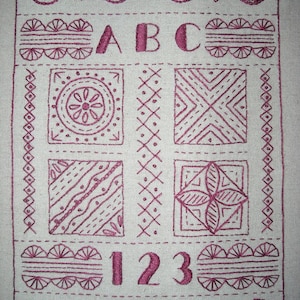 Embroidery Stitch Sampler PDF pattern image 1